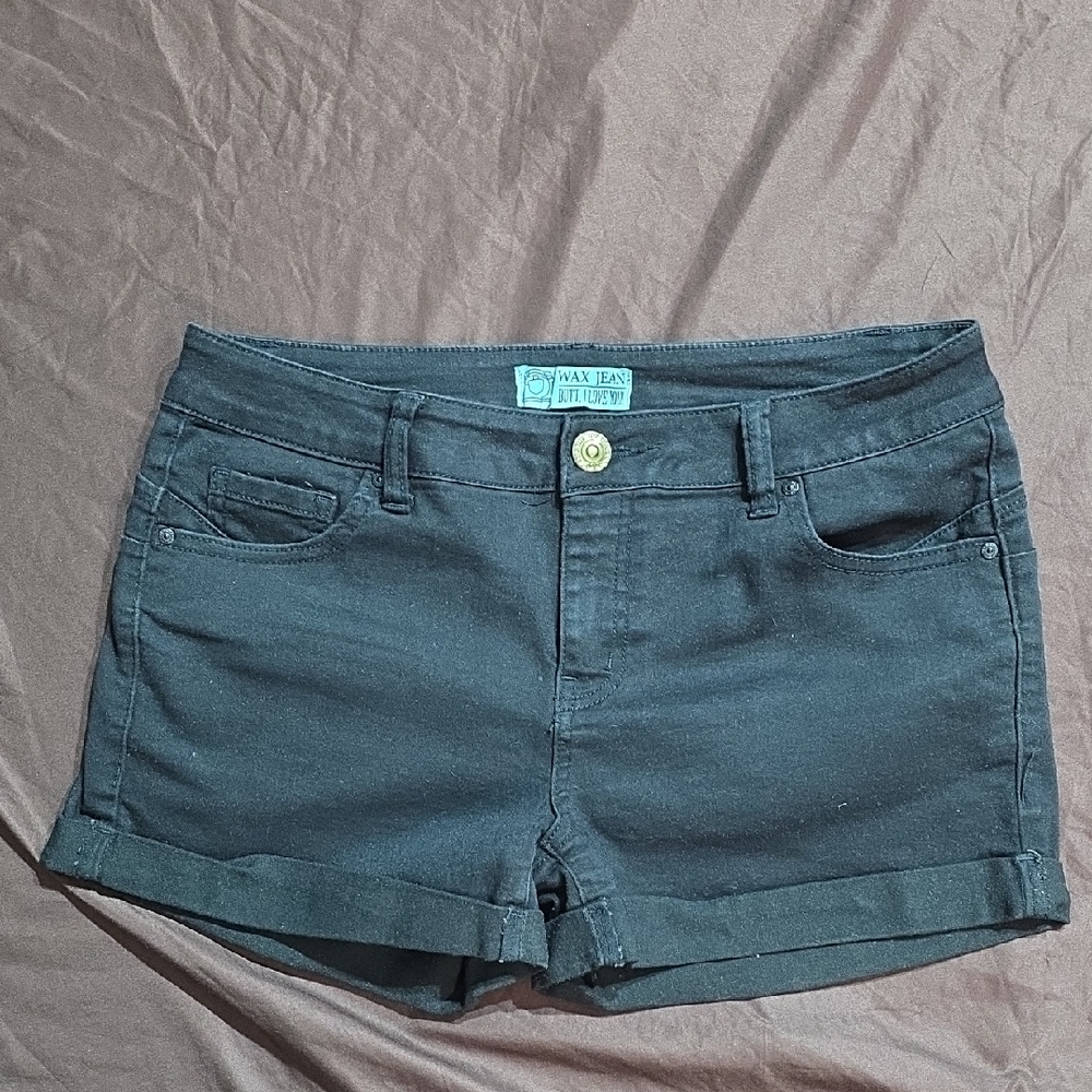 Wax Jean Charcoal Denim Women Shorts